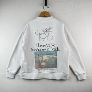 Yellow the Label "No Miserables In Florida""A Holiday" Fine Art Sweatshirt Small